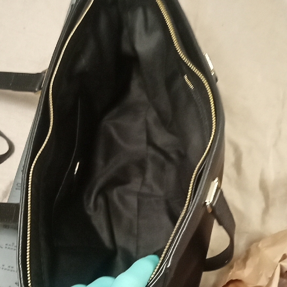 Black Leather Moschino Studded shoulder Handbag - Picture 7 of 8